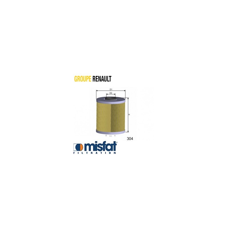 Filtre à carburant  MISFAT Purflux Diesel Cartouche filtrante F687