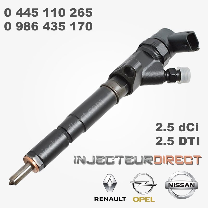 Injecteur Diesel 0445110265 Pour Renault Trafic II, Opel Vivaro - Compatible Nissan, Master, Facile à Installer