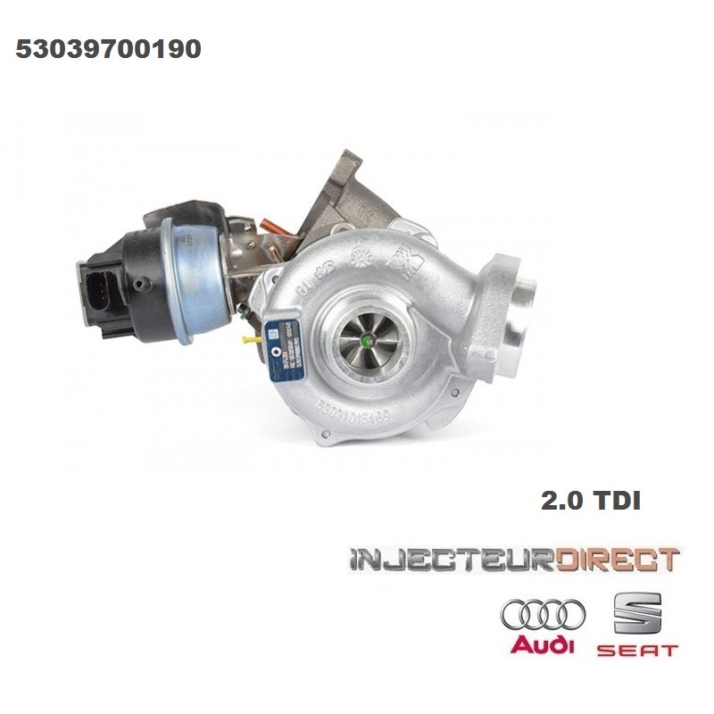 TURBO KKK 53039700190 2.0 TDI Injecteur Direct