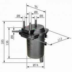 Filtre à carburant diesel 1.5 dCi 0450907013