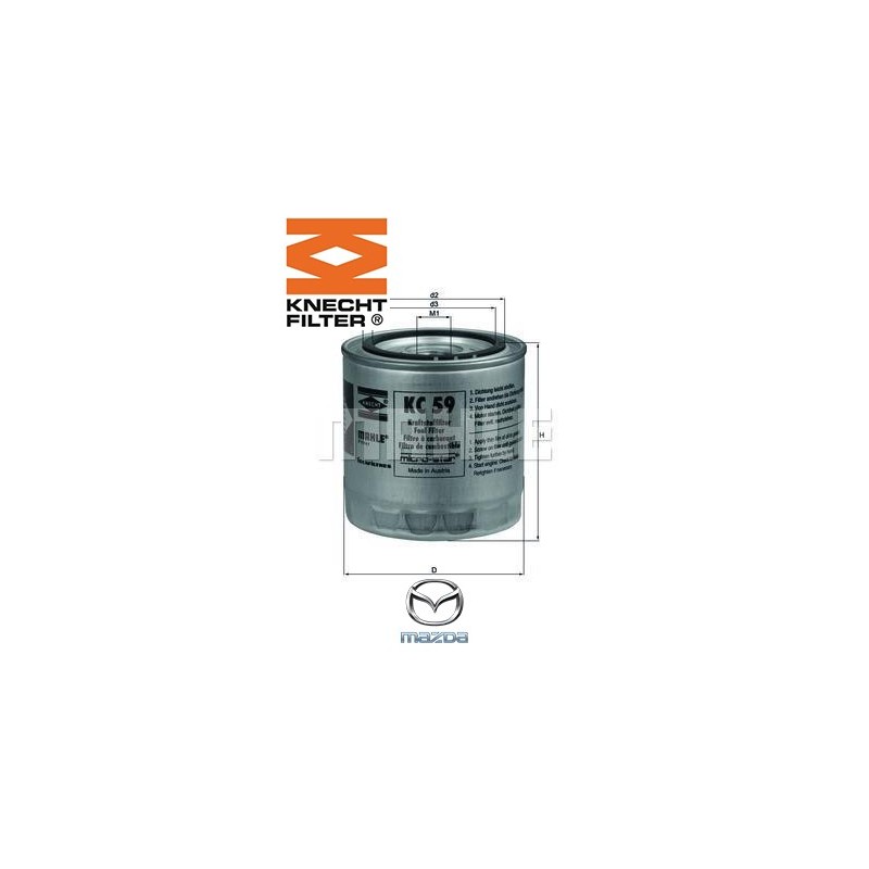 FILTRE À CARBURANT KNECHT FILTER : KC59 FILTRE À CARBURANT KNECHT FILTER : KC59