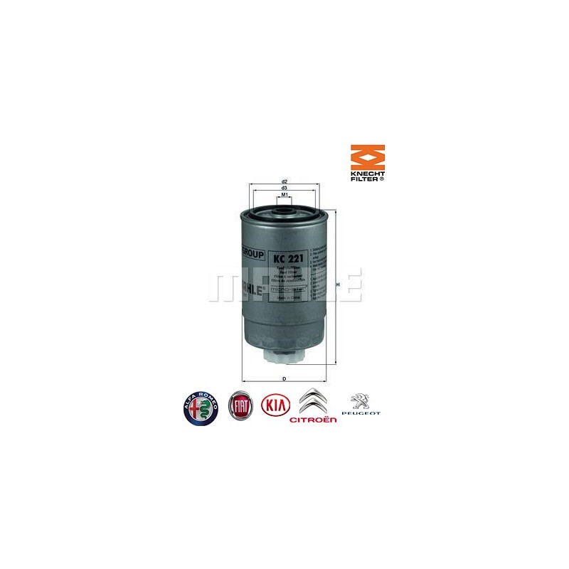 FILTRE À CARBURANT KNECHT FILTER : KC221 FILTRE À CARBURANT KNECHT FILTER : KC221